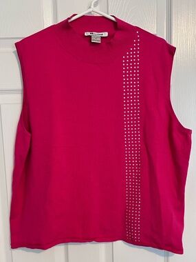 Hot Pink Sleeveless Sweater